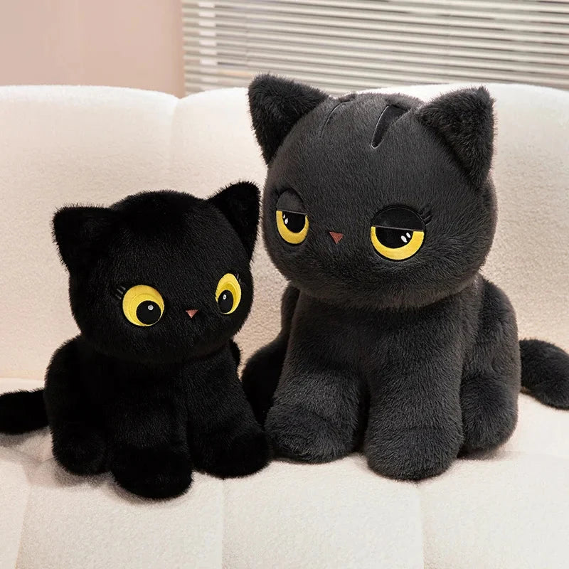Luna & Misty the Fluffy Sitting Cat Plushies - Image 4