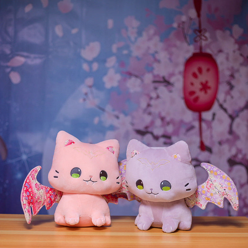 Luna & Solis the Kawaii Sakura Cats with Wings Plushies - Image 6