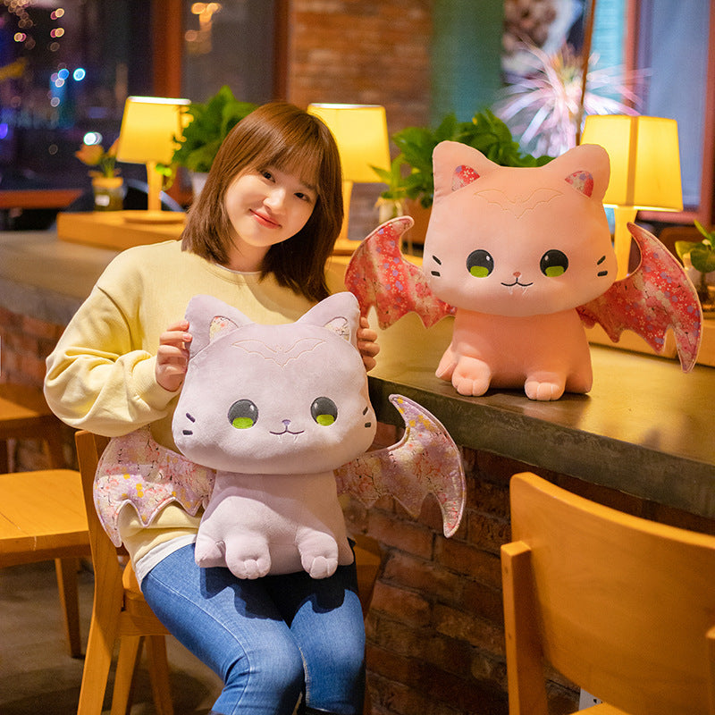 Luna & Solis the Kawaii Sakura Cats with Wings Plushies - Image 4