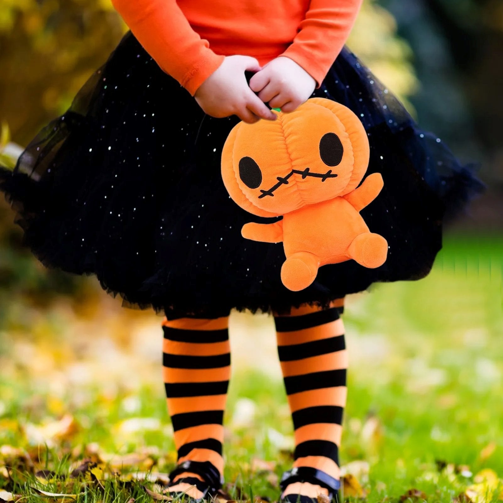 Mini Halloween Pumpkid Plushie - Image 9