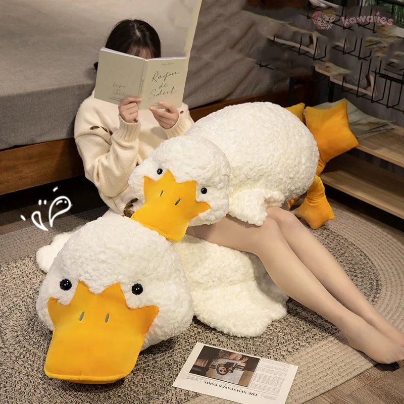 Molly the Giant Fluffy White Duck Plushie - Image 3