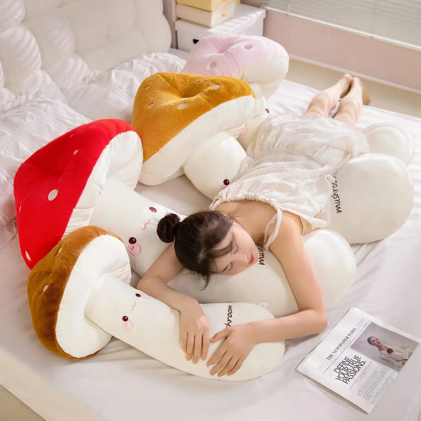 Mushie the Long Snuggly Kawaii Mushroom Plushies - Image 6