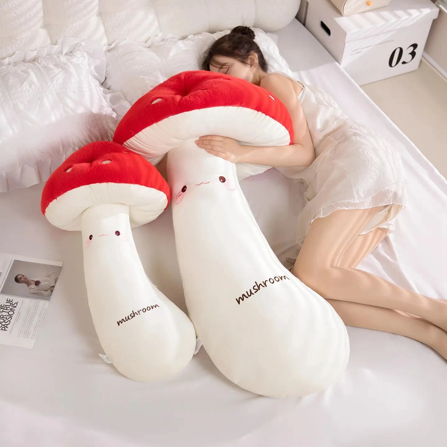 Mushie the Long Snuggly Kawaii Mushroom Plushies - Image 7