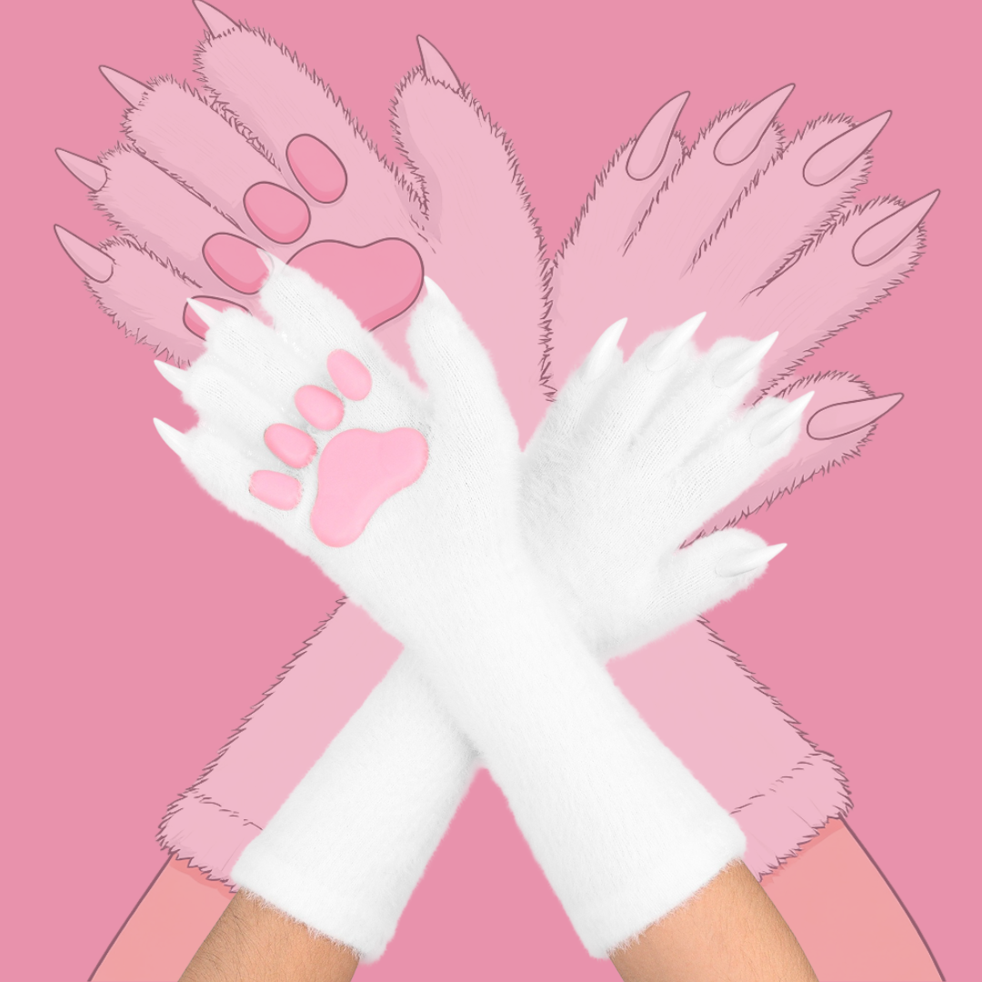 Nail Gloves Plush Long Cat Claw Cosplay Fursuit - Image 3