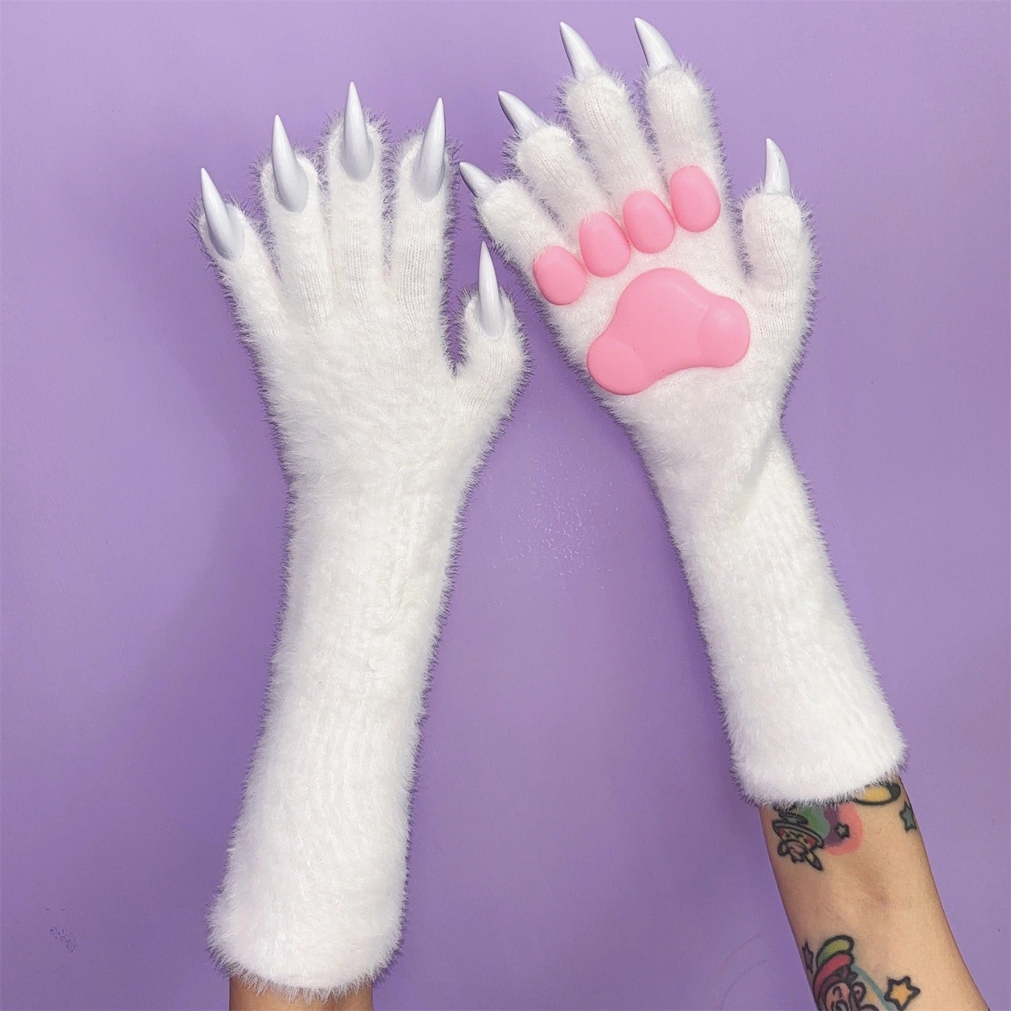 Nail Gloves Plush Long Cat Claw Cosplay Fursuit - Image 5
