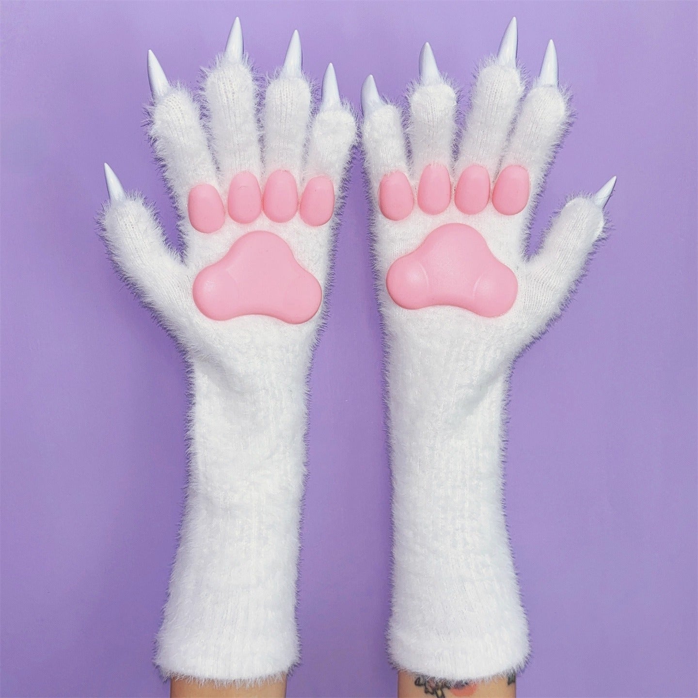 Nail Gloves Plush Long Cat Claw Cosplay Fursuit - Image 6