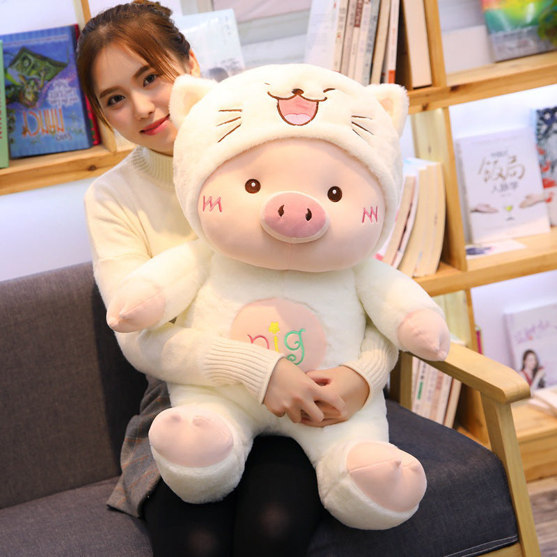 Piggy With Hood Dressing Plush Toy - Image 10