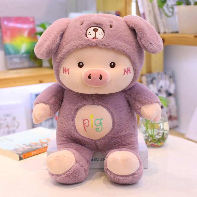 Piggy With Hood Dressing Plush Toy - Image 8