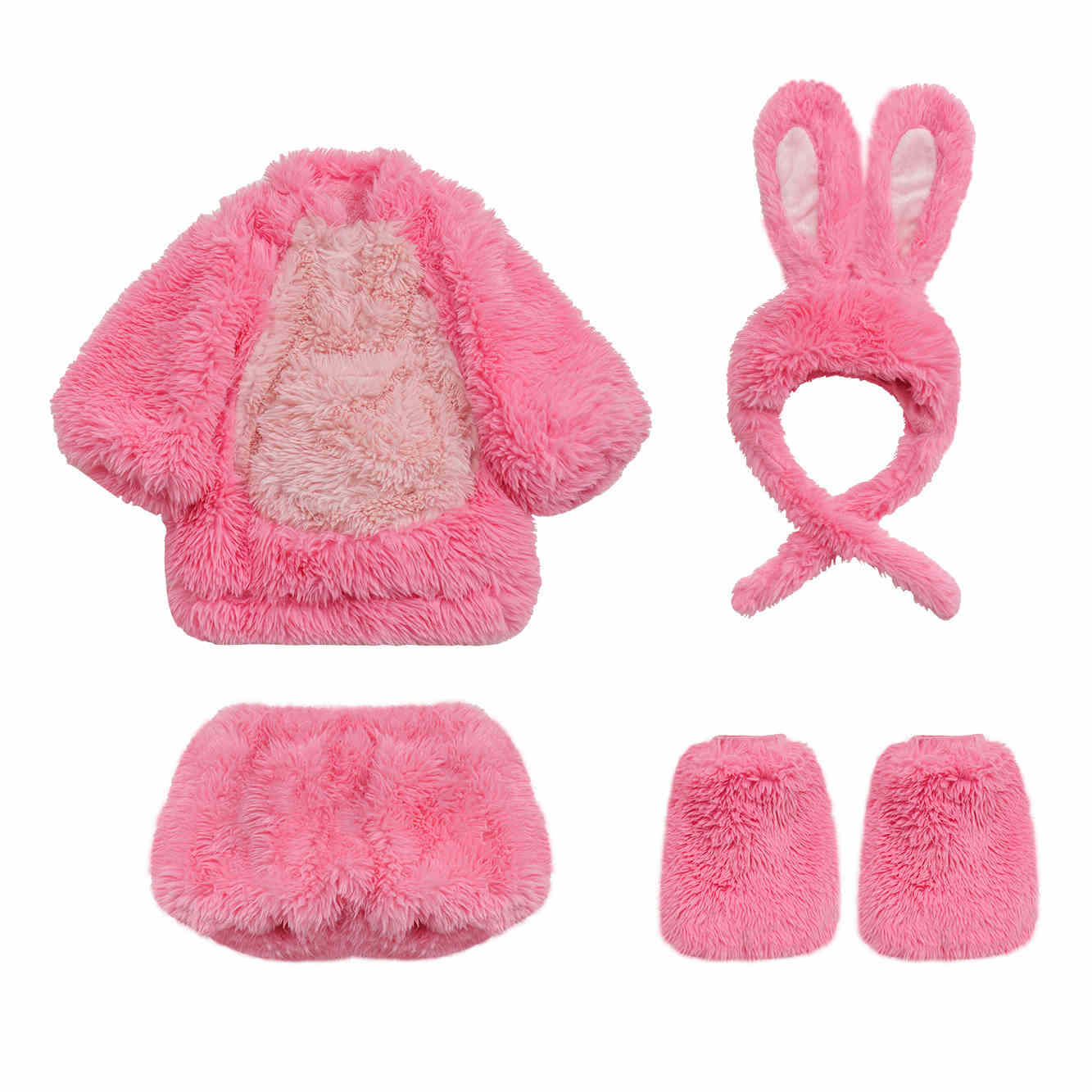 Pink Fluffy Bunny Suit For Kids (New Design) - Image 2