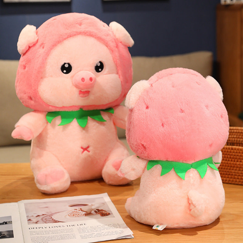 Pink Strawberry Pig Plush Toy (4 Sizes) - Image 7