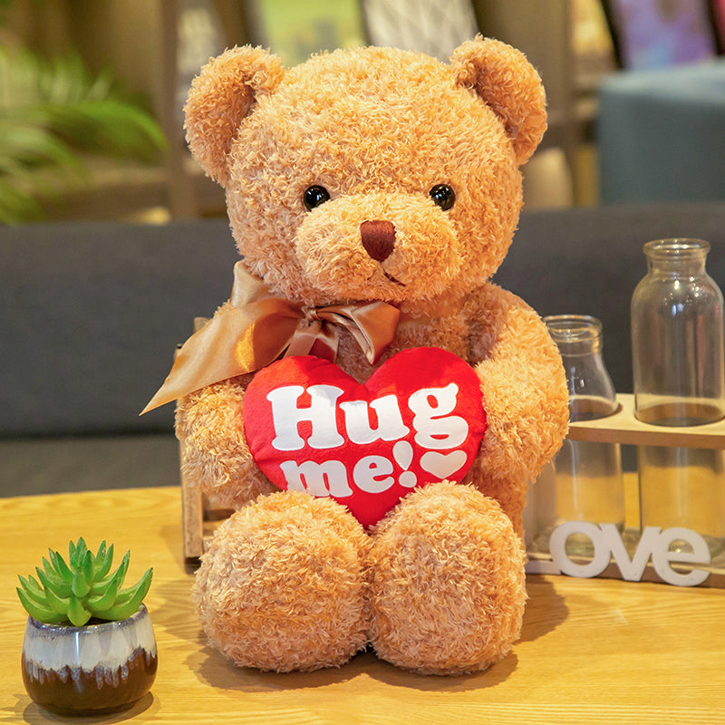 Plush Bear with Plush Love Heart - Image 3
