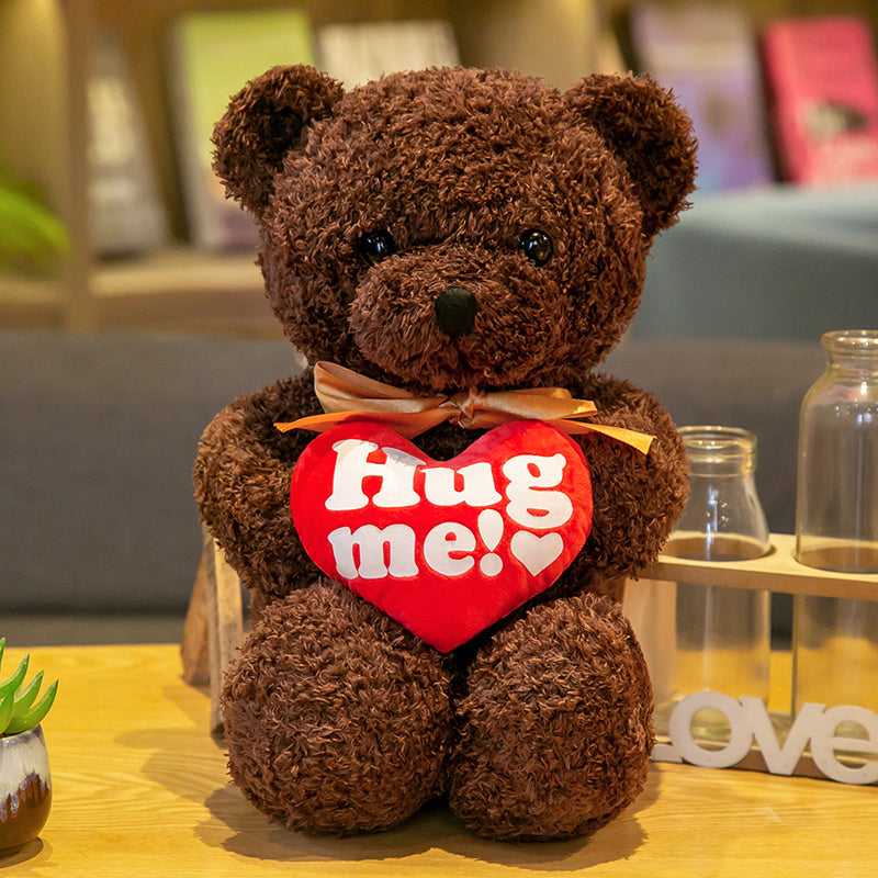 Plush Bear with Plush Love Heart - Image 4