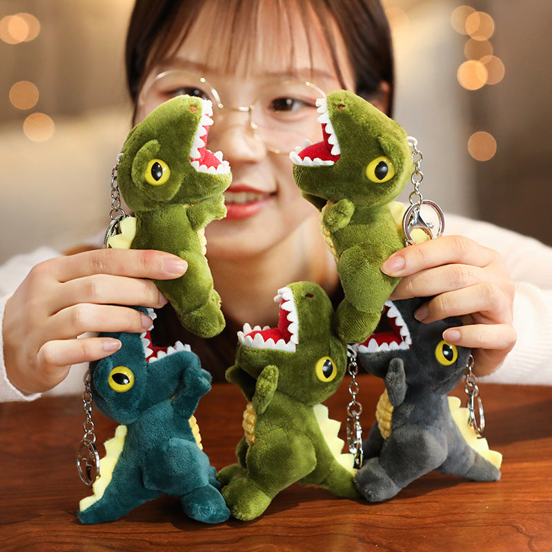 Plush Dinosaur Pendant Keychain - Image 2