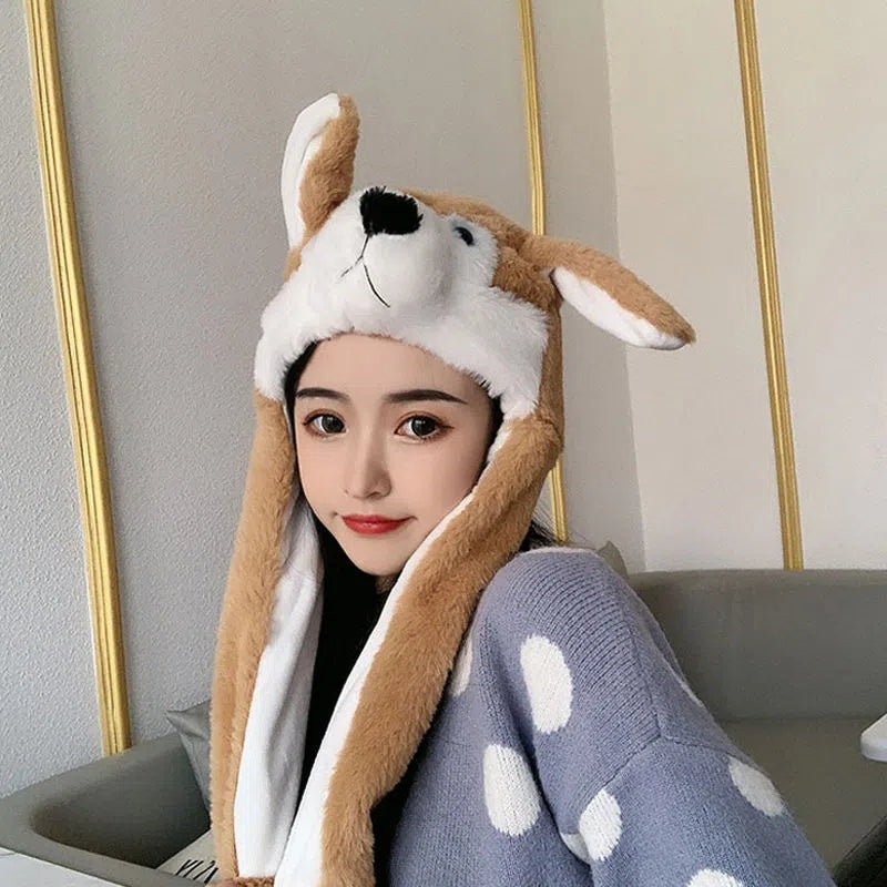 Plush Dog Ear Jumping Hat - Image 4