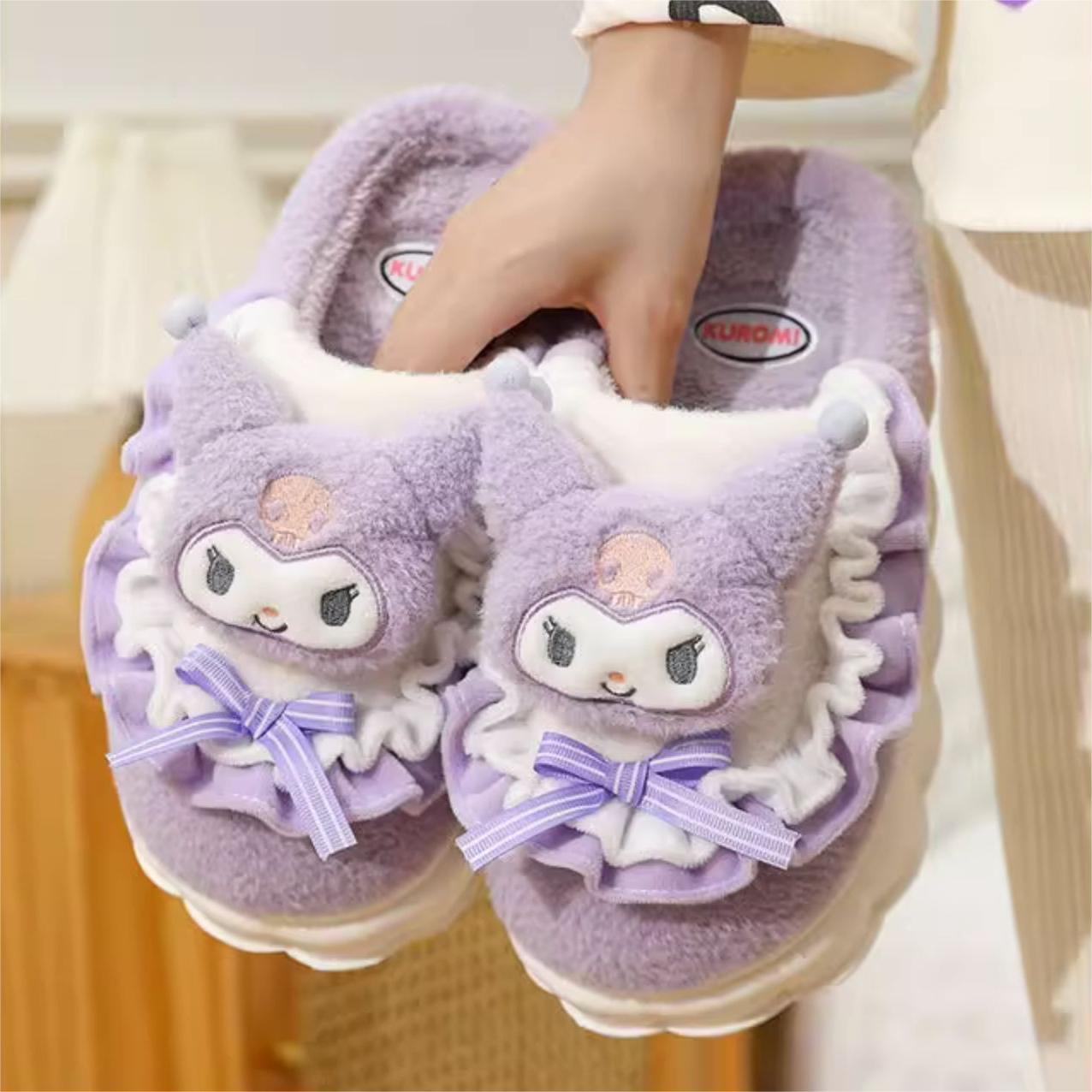 Plush Kuromi Slippers (Purple) - Image 4