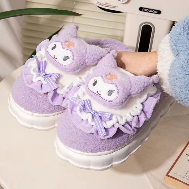 Plush Kuromi Slippers (Purple) - Image 3