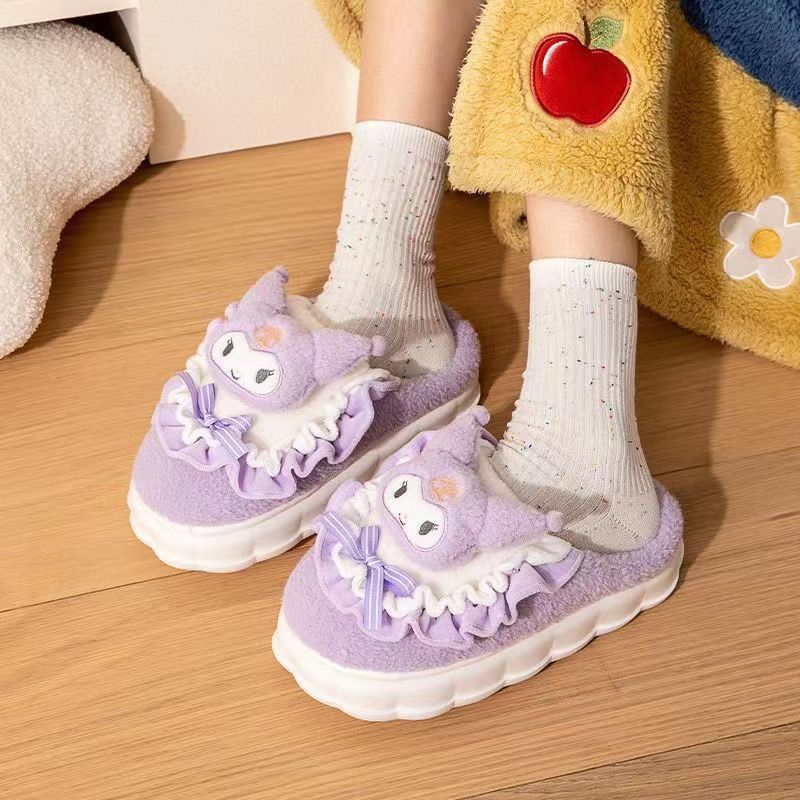 Plush Kuromi Slippers (Purple) - Image 2