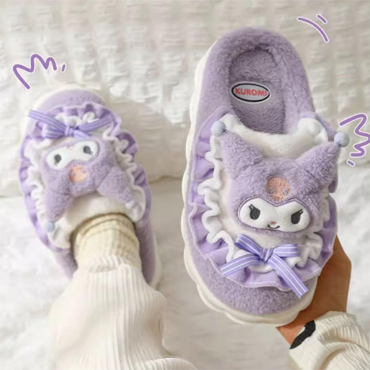 Plush Kuromi Slippers (Purple) - Image 5