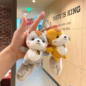 Plush Squirrel Pendant Keychain