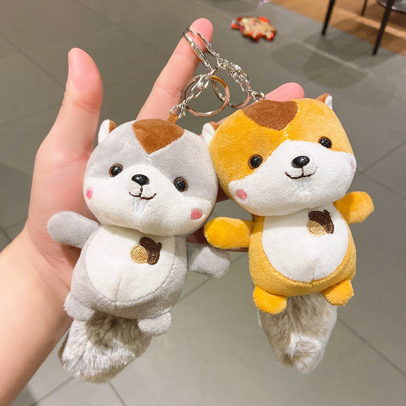 Plush Squirrel Pendant Keychain - Image 2