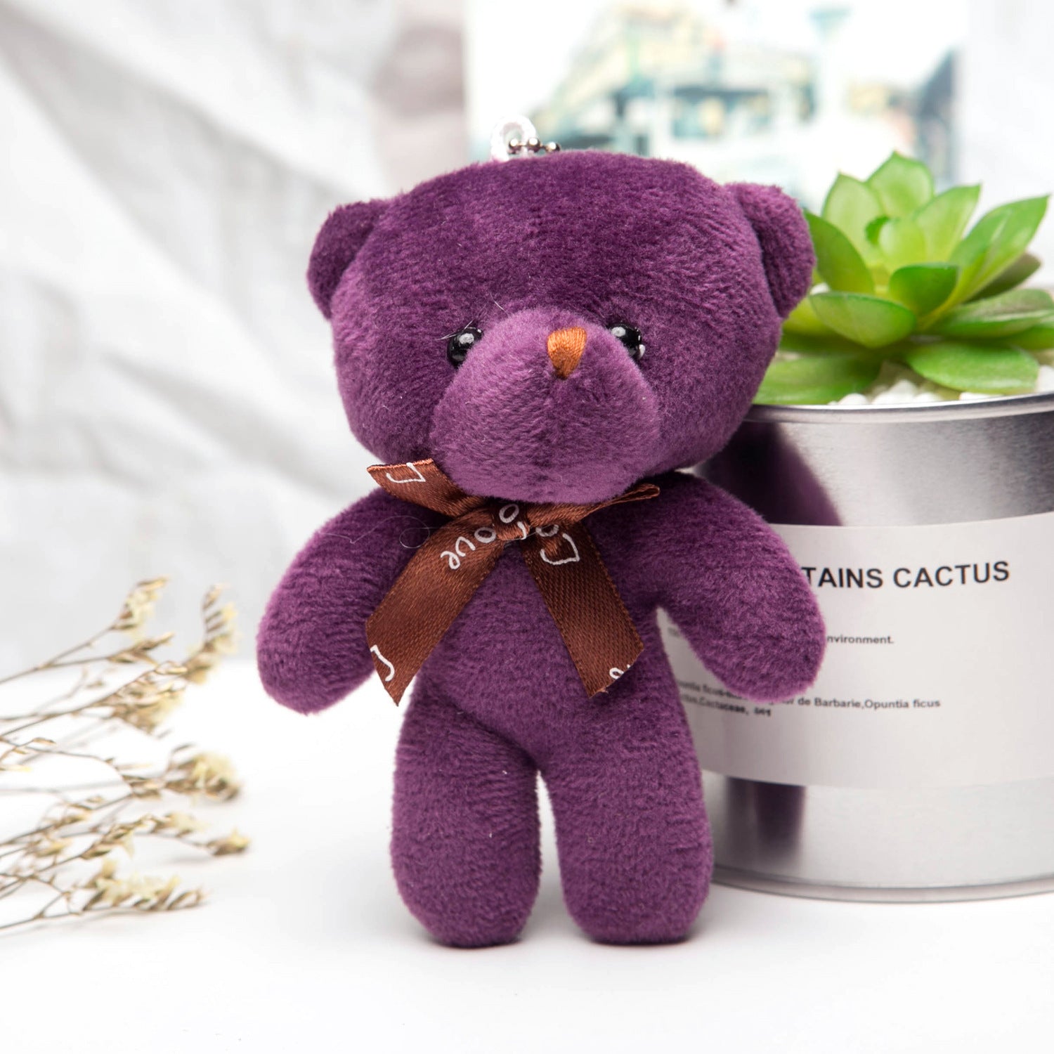 Plush Teddy Bear Keychain - Image 4