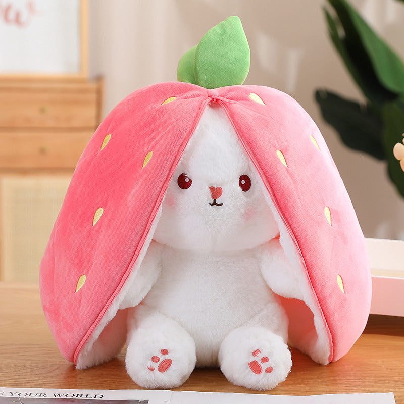Reversible Bunny Plush (carrot and strawberry) - Image 5