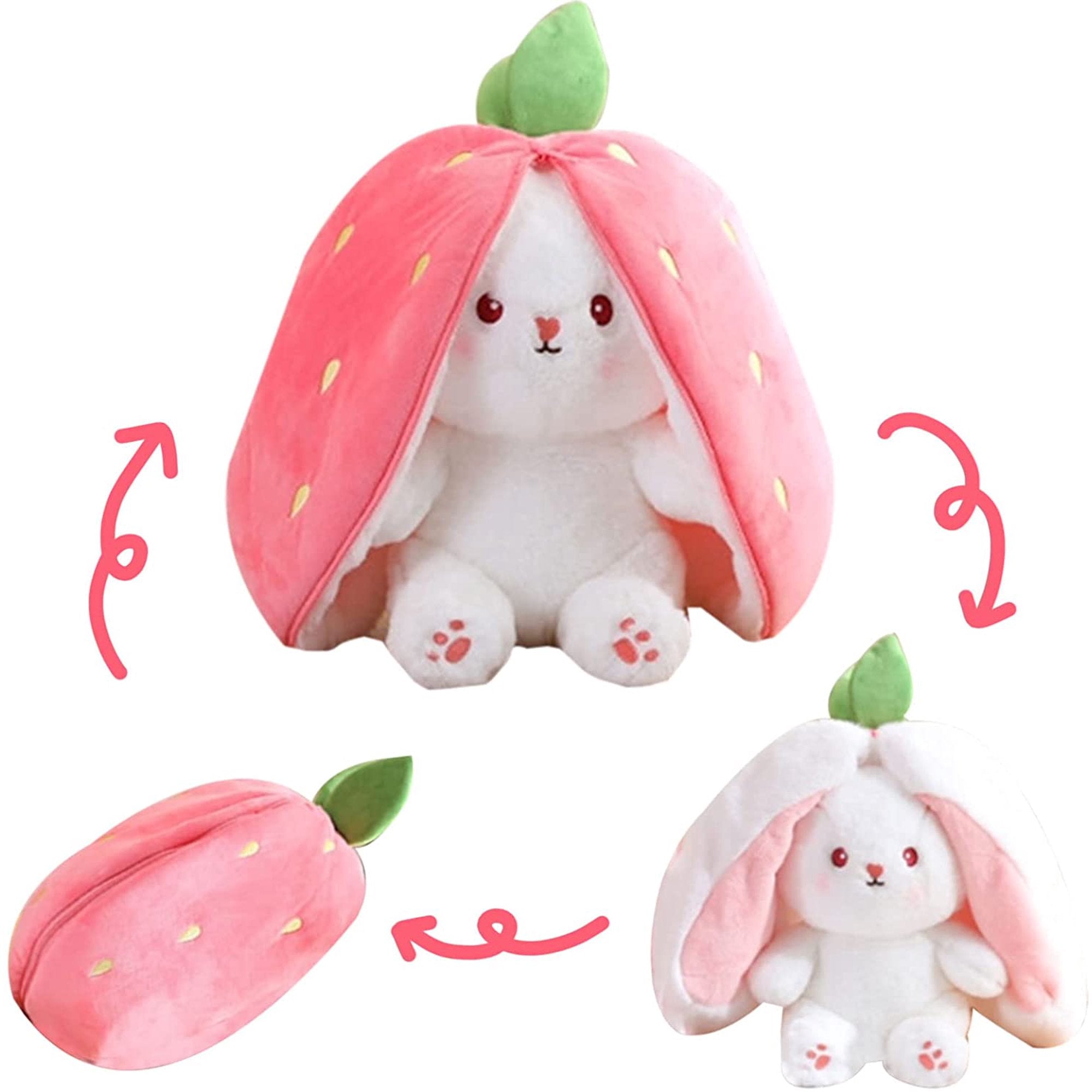 Reversible Bunny Plush (carrot and strawberry) - Image 8