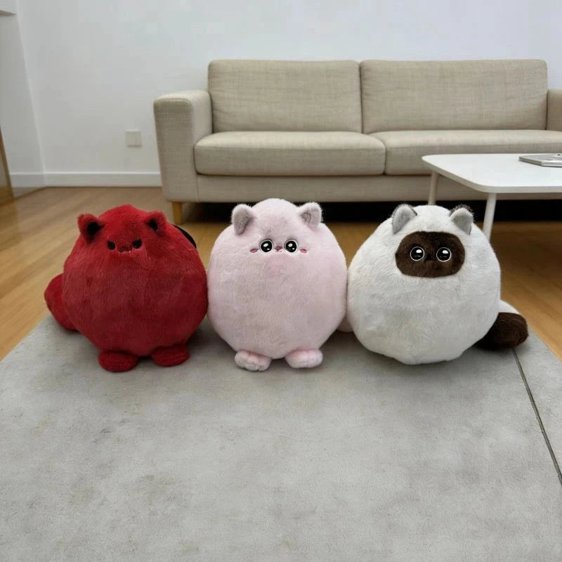 Round Chubby Cat Angel Plush - Image 3