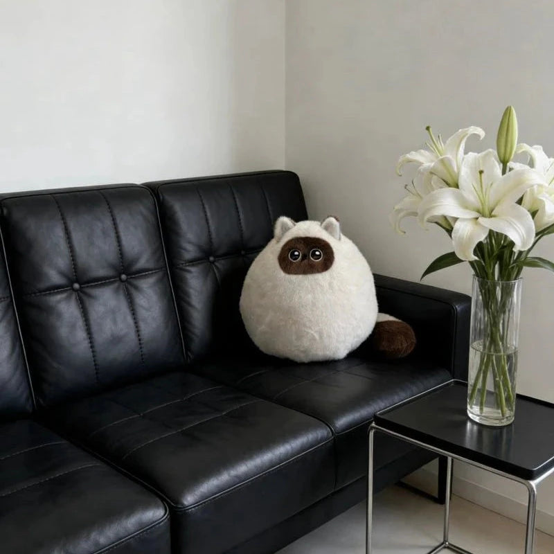 Round Chubby Cat Angel Plush - Image 7