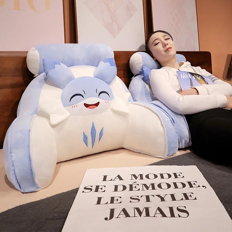 Sofi the Cute Baby Blue Hybrid Dragon Cushion Seat - Image 3
