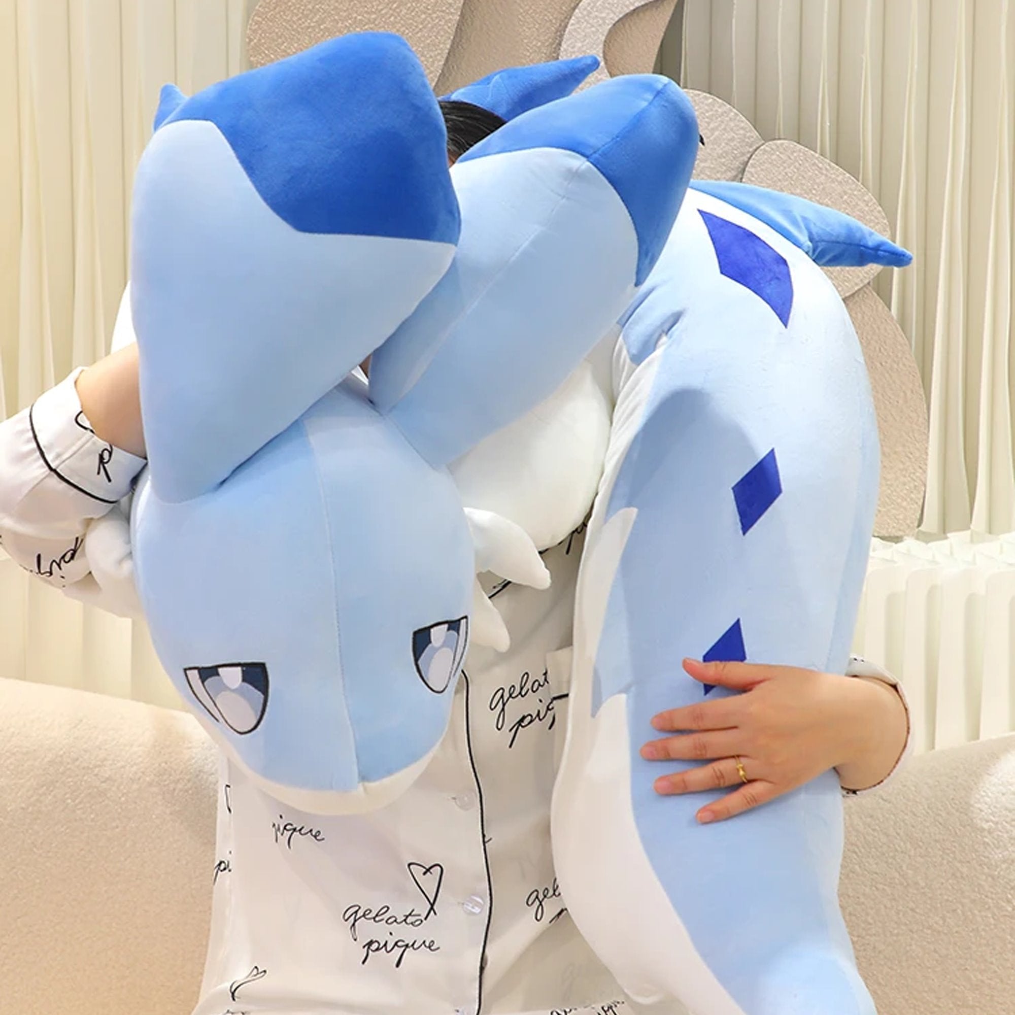 Sofi the Long Kawaii Baby Blue Dragon Plushie - Image 9