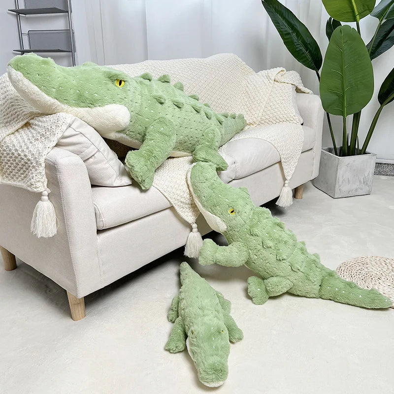 Soft Fluffy Green Crocodile Plush Toy - Image 4