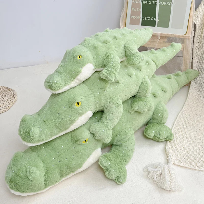Soft Fluffy Green Crocodile Plush Toy - Image 2