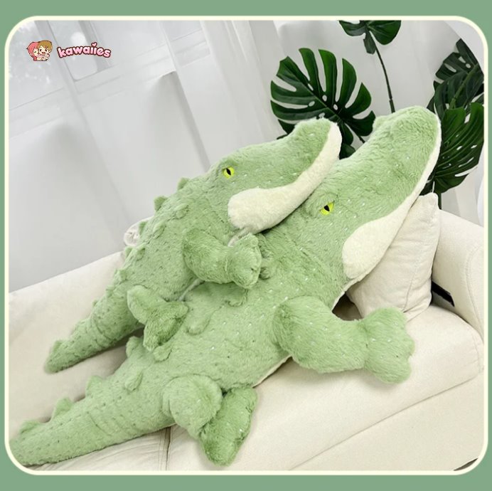 Soft Fluffy Green Crocodile Plush Toy - Image 8