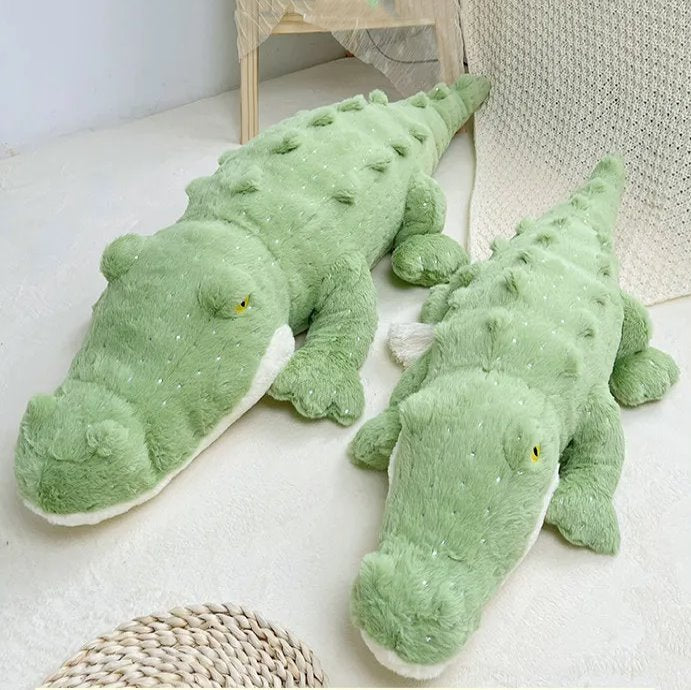 Soft Fluffy Green Crocodile Plush Toy - Image 9