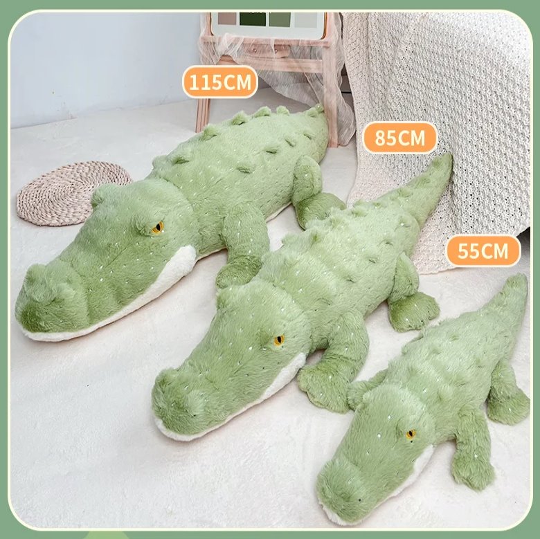 Soft Fluffy Green Crocodile Plush Toy - Image 7