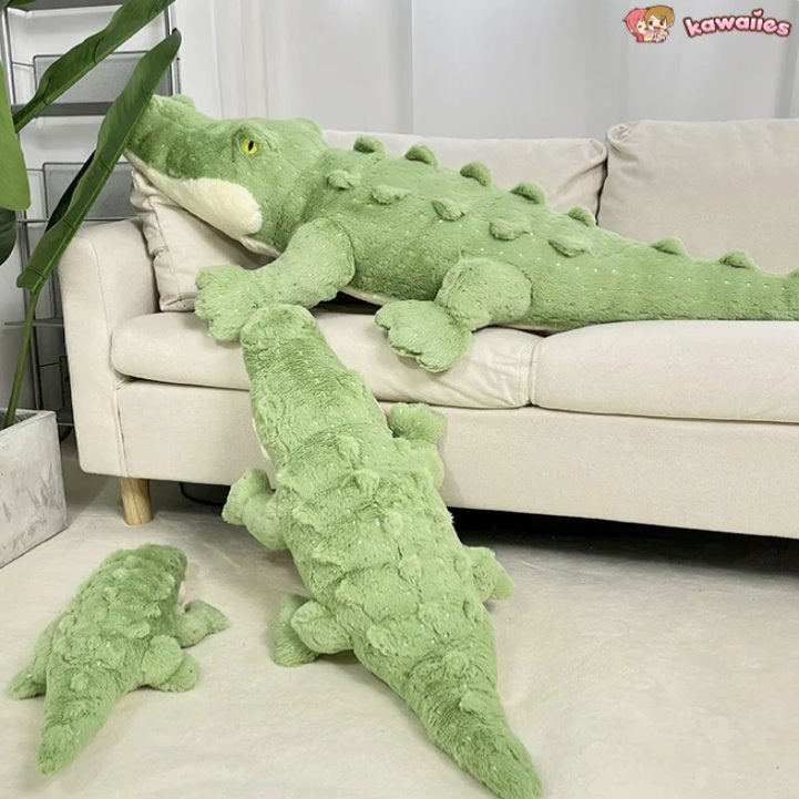 Soft Fluffy Green Crocodile Plush Toy - Image 5