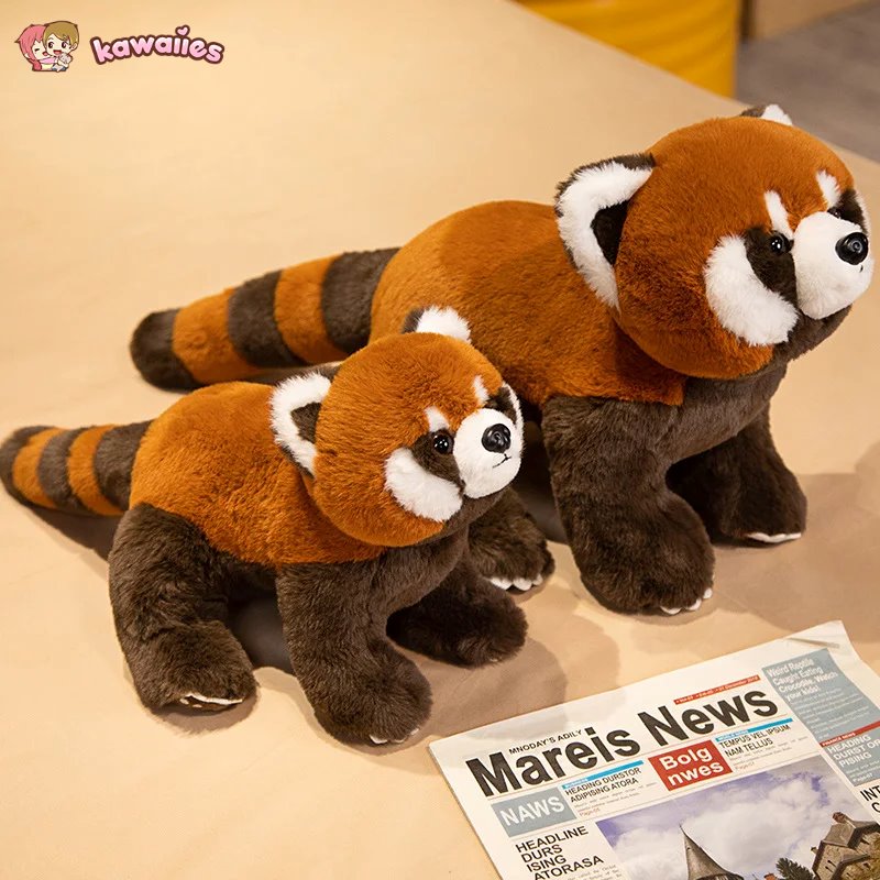 Standing Life-like Fluffy Red Panda Plush - Image 5