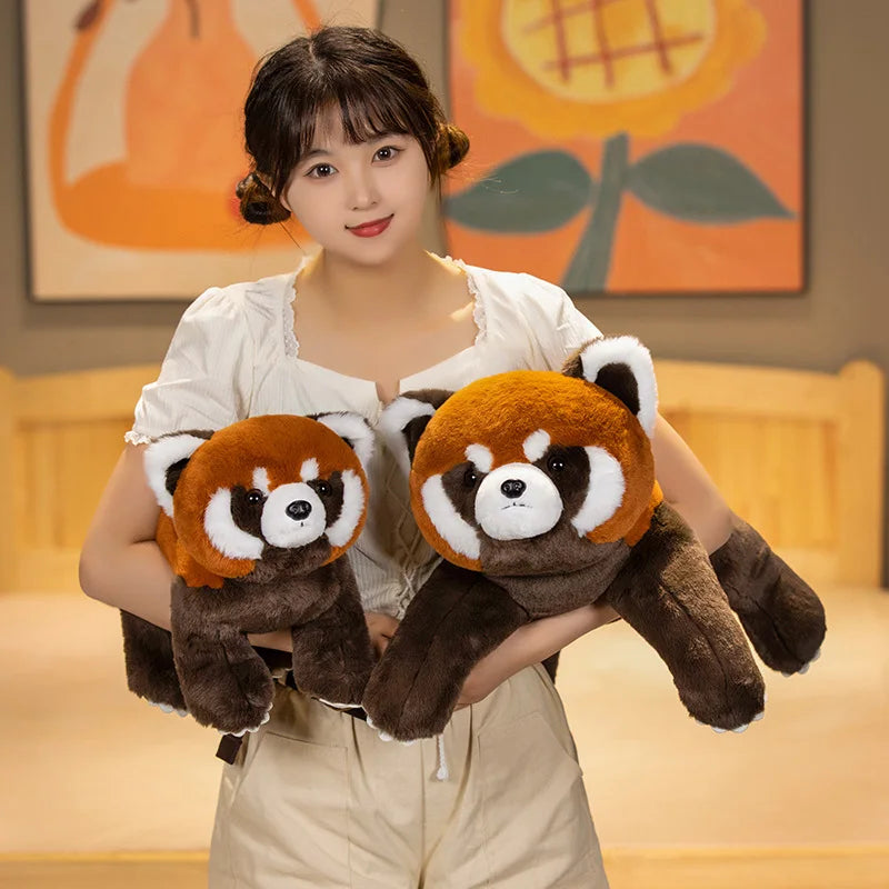 Standing Life-like Fluffy Red Panda Plush - Image 2