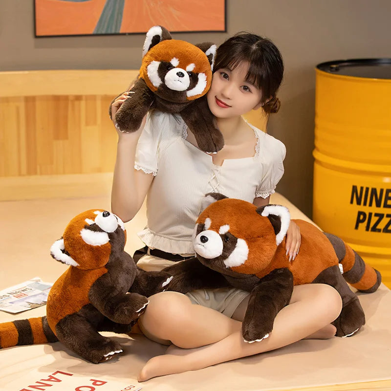 Standing Life-like Fluffy Red Panda Plush - Image 4