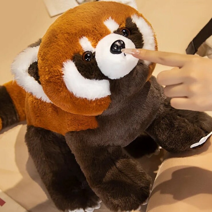 Standing Life-like Fluffy Red Panda Plush - Image 6