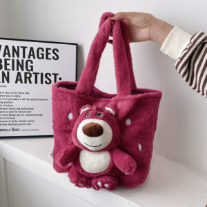 Strawberry Bear Plush Handbag