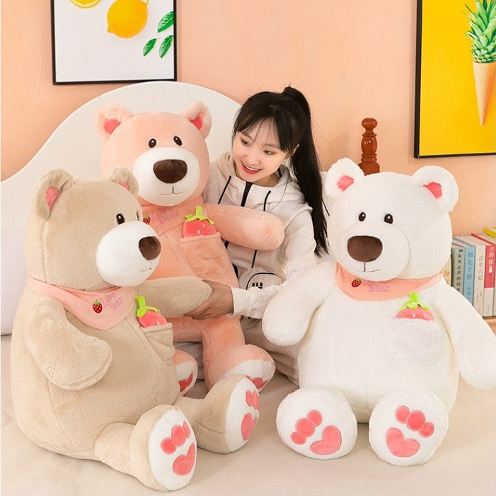 Strawberry Teddy Bear Plush for Warm Hugs - Image 3