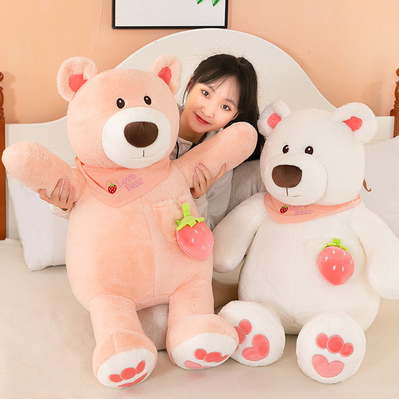 Strawberry Teddy Bear Plush for Warm Hugs - Image 4