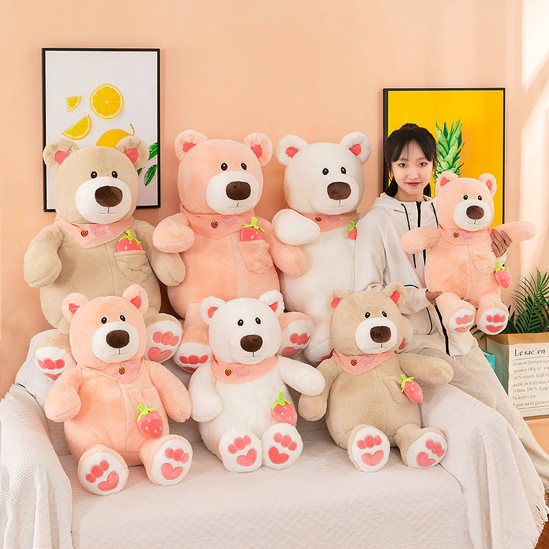 Strawberry Teddy Bear Plush for Warm Hugs - Image 2