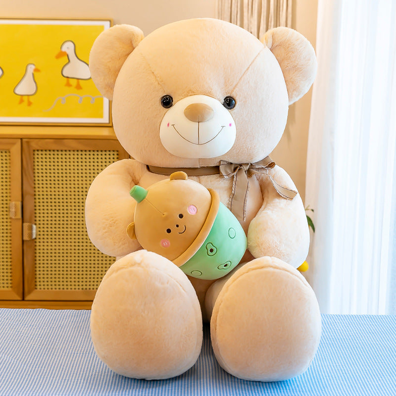 Teddy Bear With Bubble Tea Plush Toy - Image 5