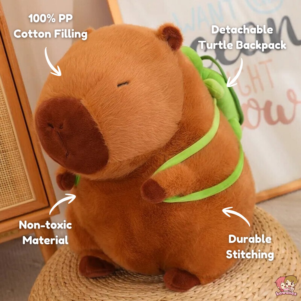 The Adorable Capybara Turtle Back Pack Plushies - Image 9