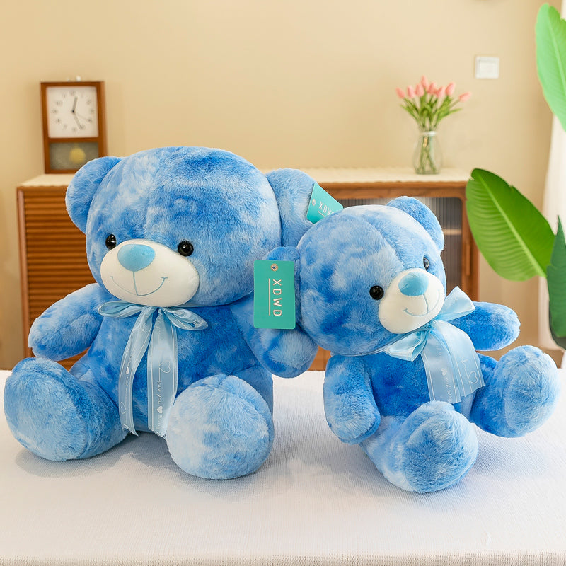 Tie-Dye Blue Stuffed Bear - Image 4
