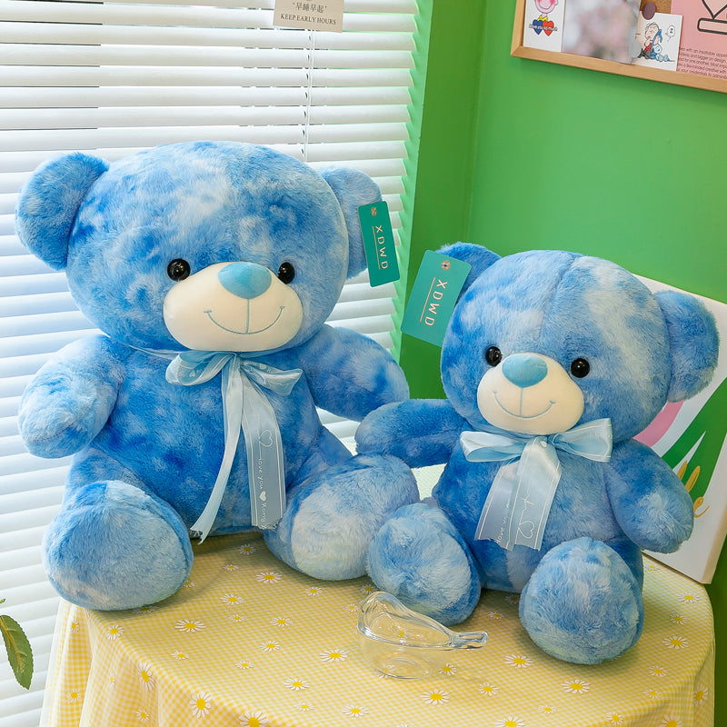 Tie-Dye Blue Stuffed Bear - Image 3