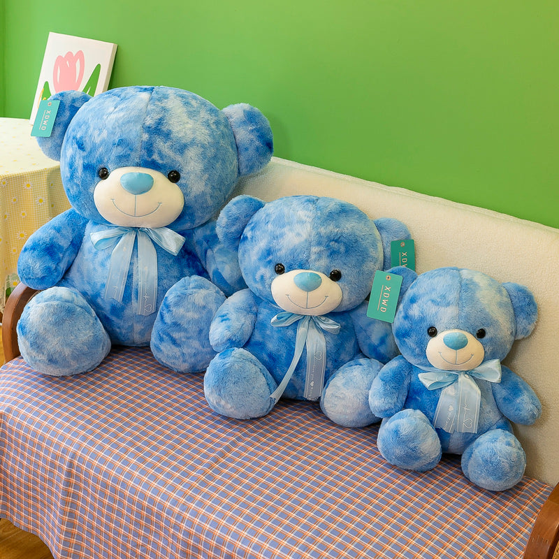 Tie-Dye Blue Stuffed Bear - Image 2